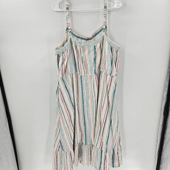 Lane bryant 20 dress beach stripe plus size summer vacation - Picture 2 of 3